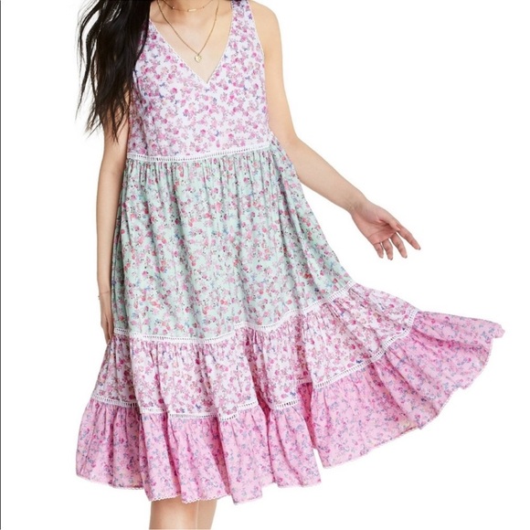 LoveShackFancy Dresses & Skirts - Love Shack Fancy Floral Midi Dress Size Medium